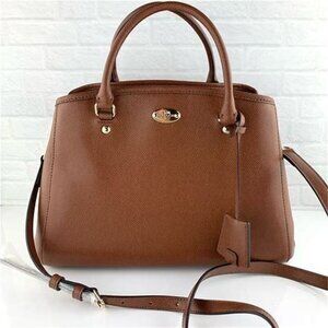 Euc Coach Margot Carryall Saddle Leather Shoulder Bag Purse